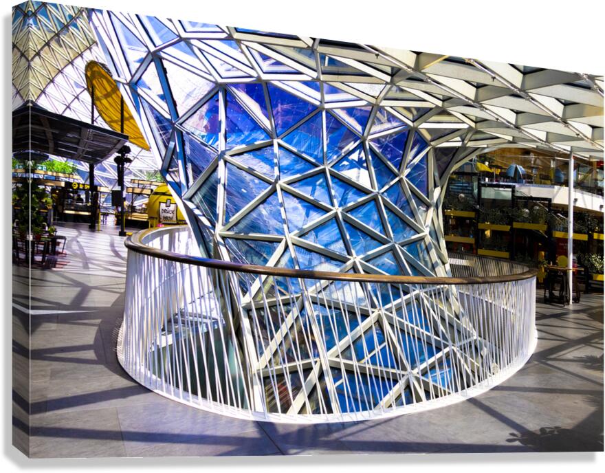 Frankfurt Modern Shopping Center Architecture Canvas Print