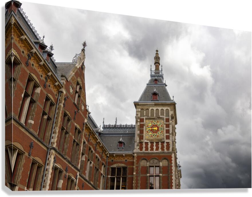 Amsterdam Centraal Train Station Tower Canvas Print
