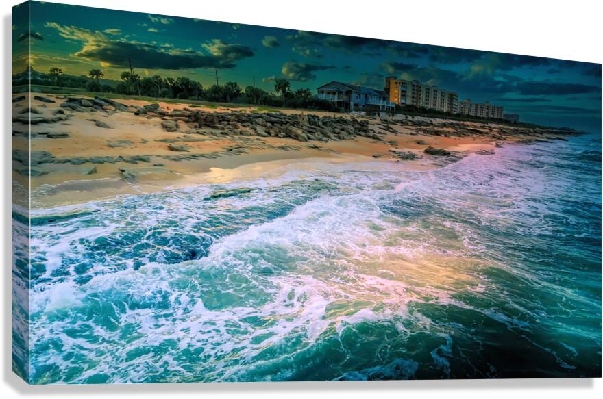 Palm Coast Flagler Beach Sunset Canvas Print