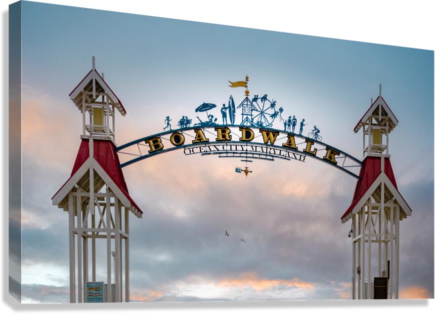 Ocean City Boardwalk Sign Canvas Print