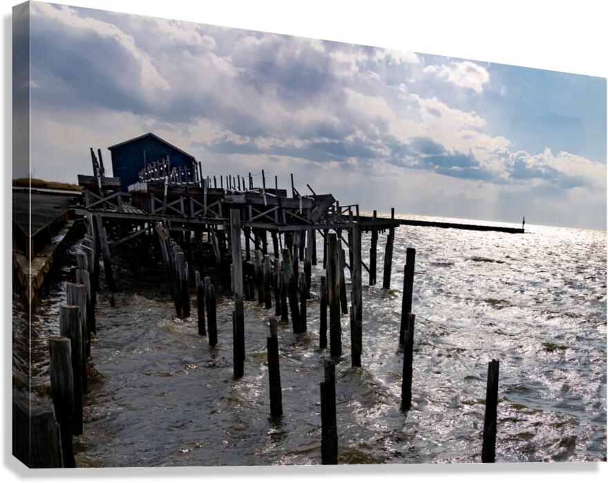 Chesapeake Crab  Shack Sunset Canvas Print