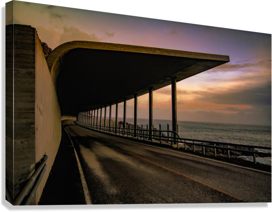 Reine Akkarvikodden Rasteplass Tunnel Canvas Print