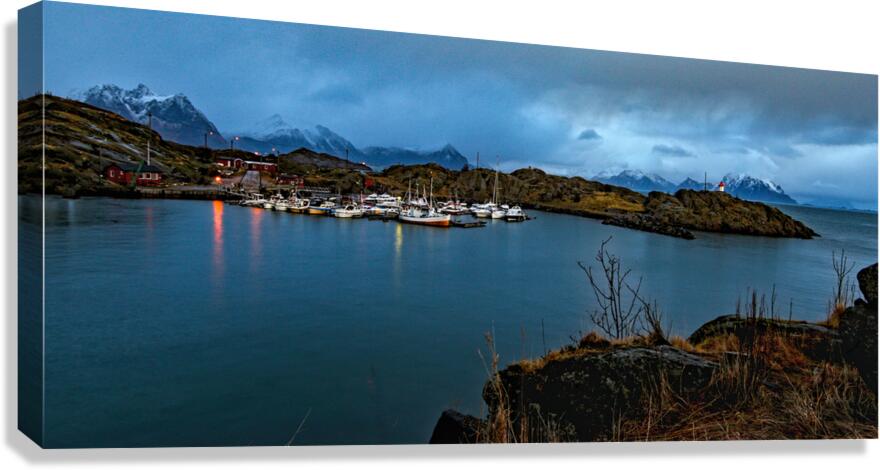 Lofoten Islands Harbor Canvas Print