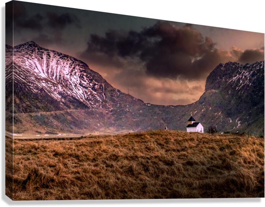 Lofoten Islands  Coast Church Canvas Print