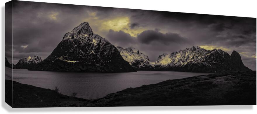 Moltind  Moskenes Mountain Panorama  Canvas Print