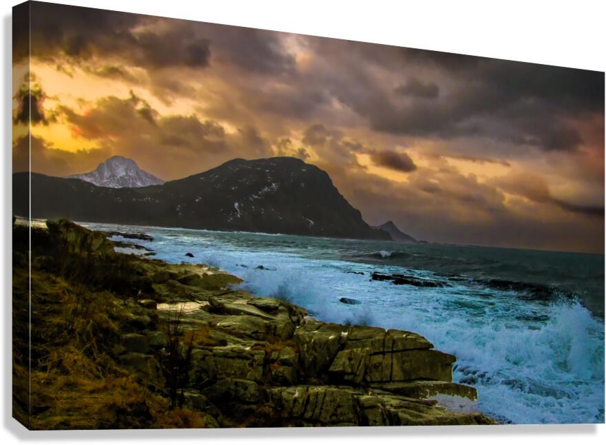 Lofoten Vik Gale Force Winds Canvas Print