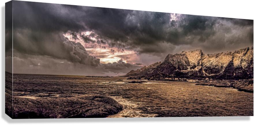 Lofoten Islands Reine Skyline Canvas Print