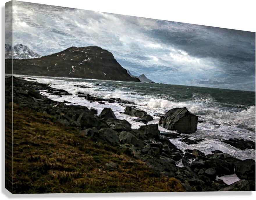 Norwegian Islands Stormy Seas Canvas Print