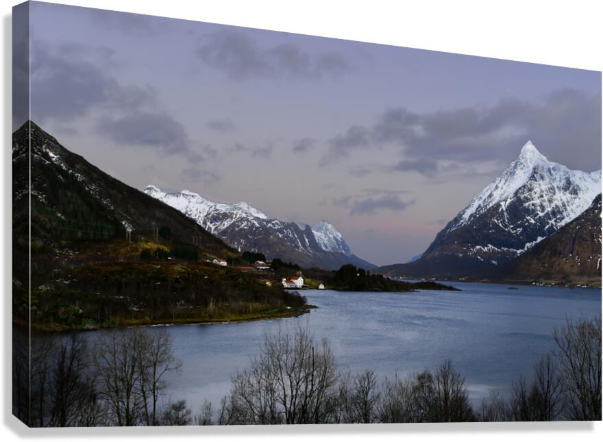 The White House on the Lofoten Farm Canvas Print