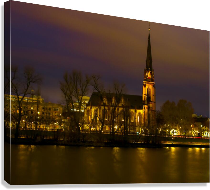 Old Frankfurt Germany Sachsenhausen Church Canvas Print