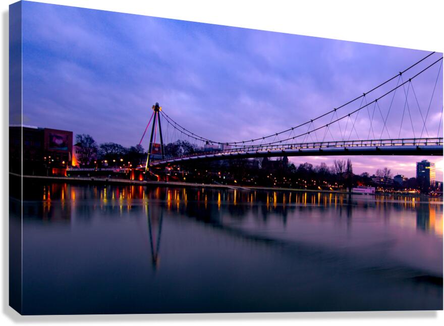Sachsenhausen Bridge  Sunset Canvas Print