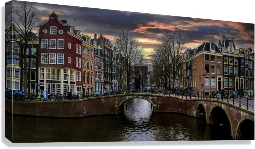Leidsegracht and Keizersgracht Canals Canvas Print