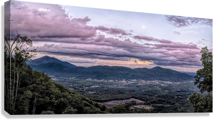 Blue Ridge Mountains Peaks of Otter Panorama Canvas Print