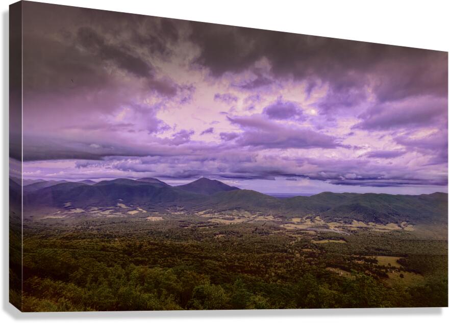 Blue Ridge Parkway Mountains Overlook Canvas Print