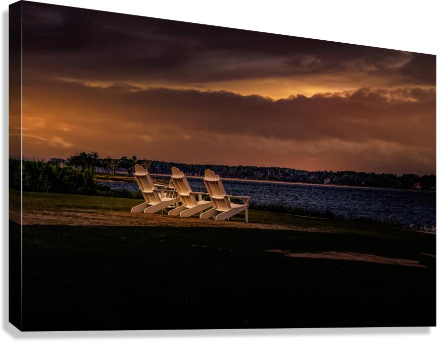 Sea Pines Golf Club Chairs Canvas Print