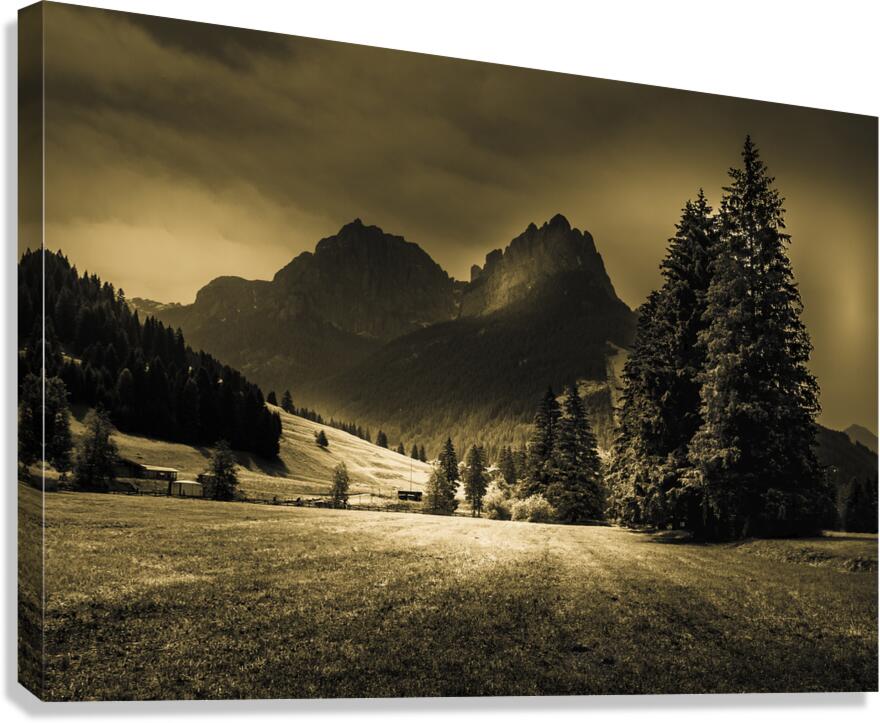 Val di Gardena  Dolomiti Silhouette Canvas Print