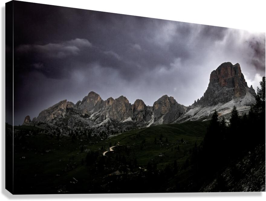 Giau Pass Cortina Race Day Canvas Print