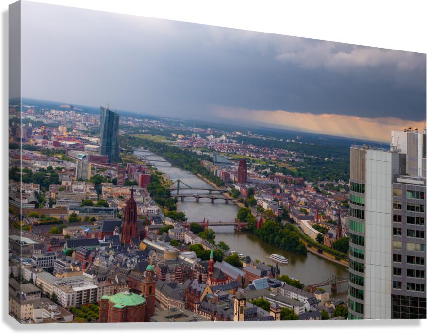 Frankfurt am Main Sunbeams Canvas Print