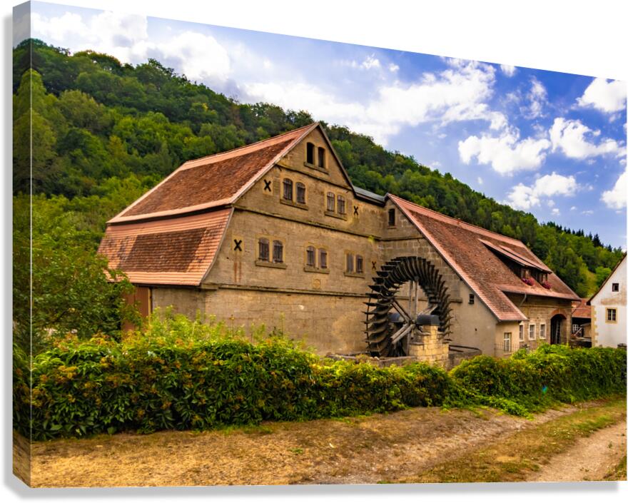 Rothenburg ob der Tauber Water Wheel Canvas Print