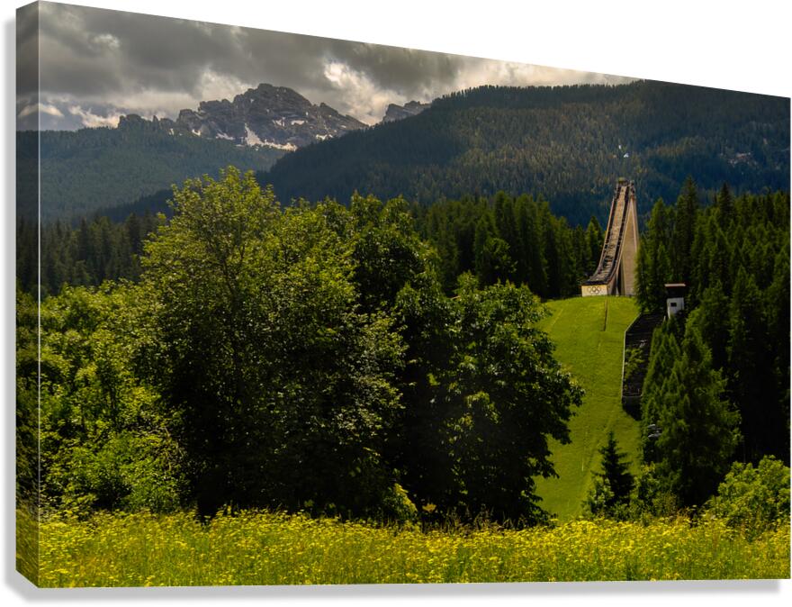 Cortina dAmpezzo Ski Jump Canvas Print
