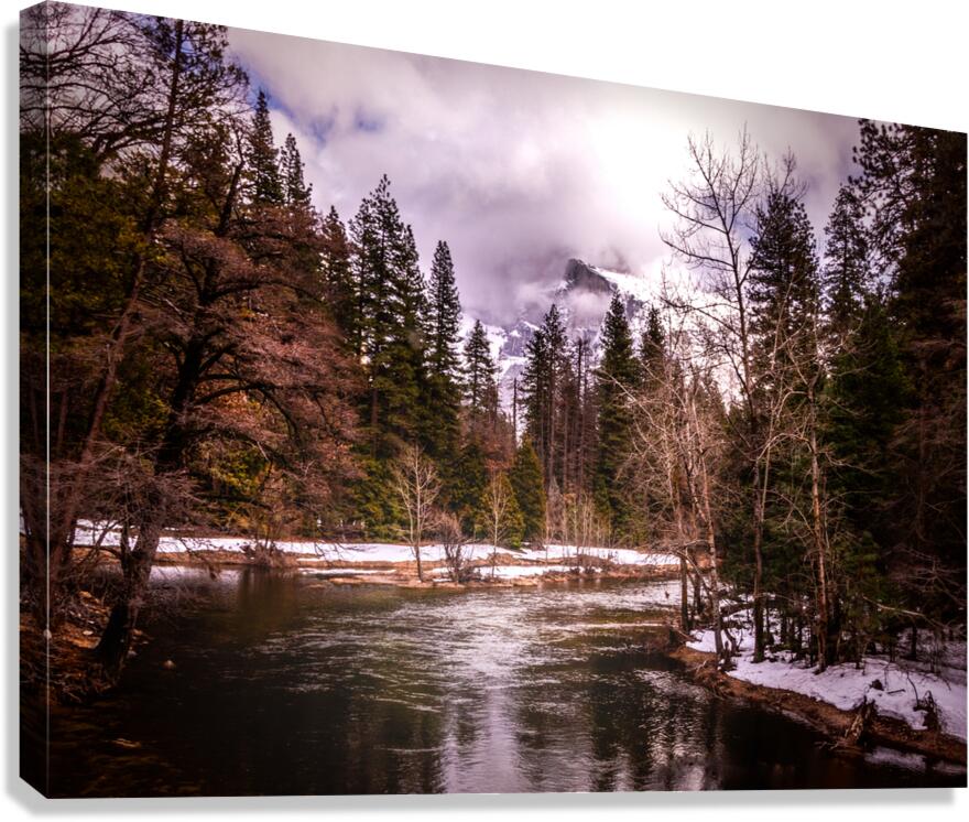 Up the Yosemite Merced River Valley Canvas Print