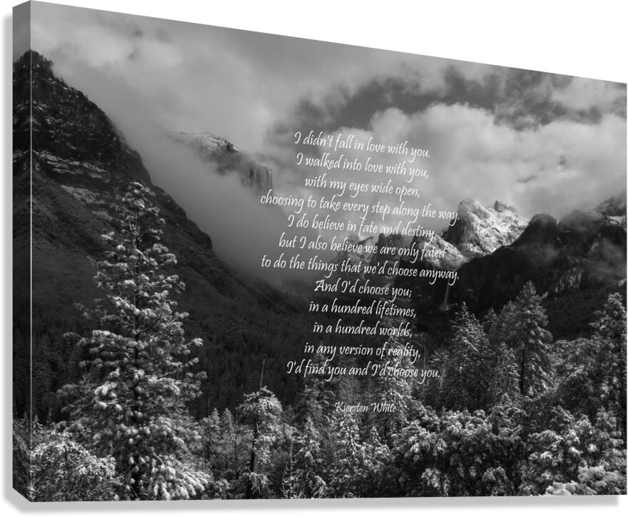 Walked in Love Poem Canvas Print