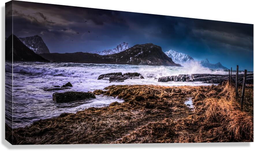 Loften Beach Gale Force Winds Canvas Print