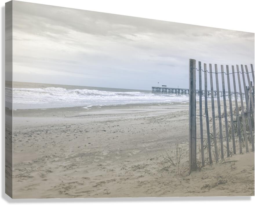 Pawleys Island Beach Pier and Fence Canvas Print