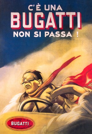 Bugatti Non Si Passa Advertising Poster