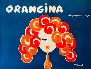 Bernard Villemont Orangina Advertising Poster
