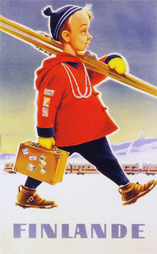Finlande vintage travel poster Print