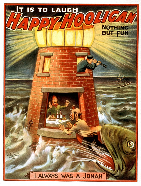 Happy Hooligan I Always Was a Jonah Vintage Poster 1902 Print