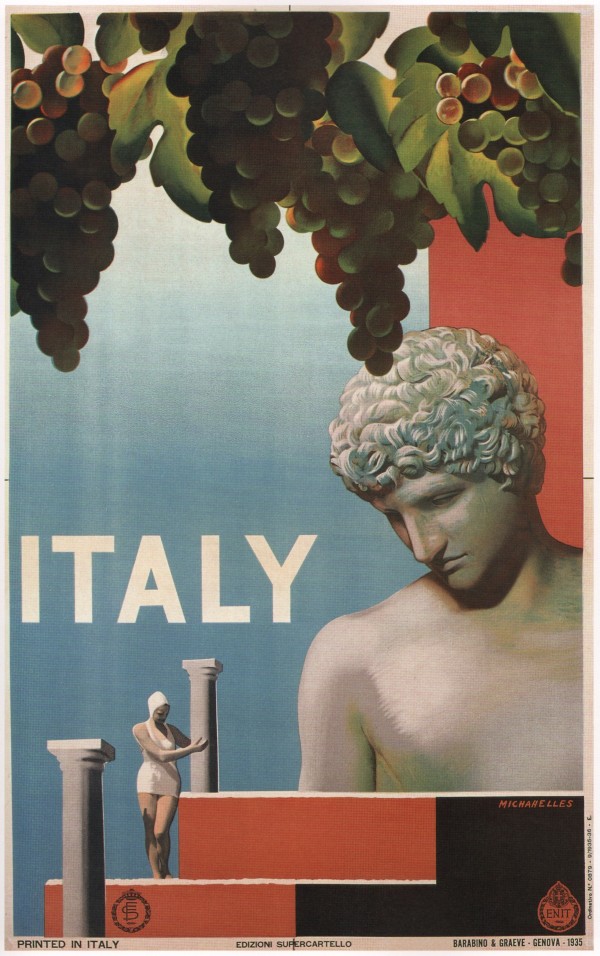 Italy vintage travel poster, 1935 Print