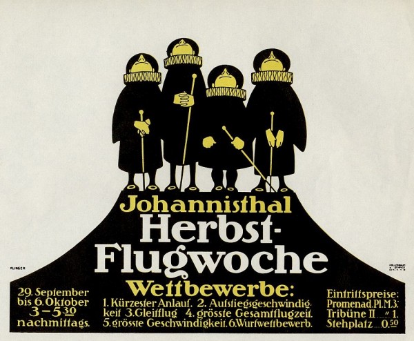 Johannisthal Herbst - Flugwoche old poster Print