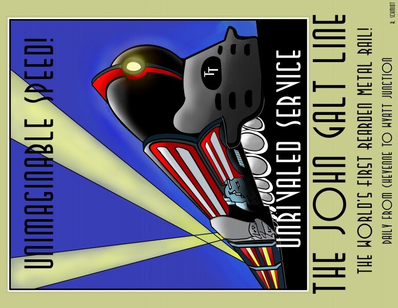 John Galt Line Travel Poster Print