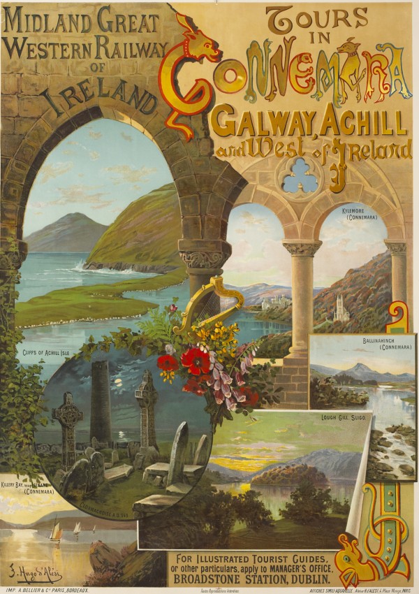 Midland and Great Western Railway poster for Tours in Connemara Print