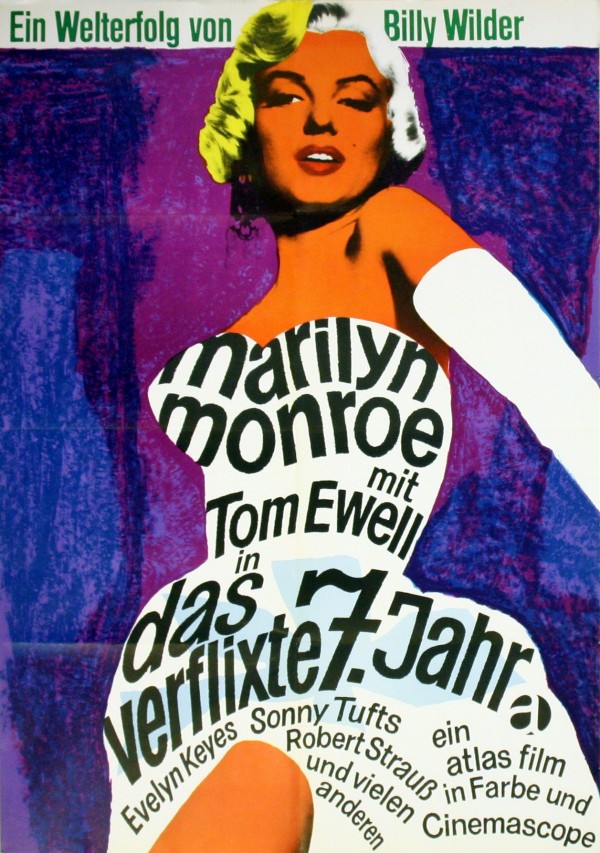 Original Vintage Movie Poster For The Seven Year Itch Starring Marilyn Monroe Print