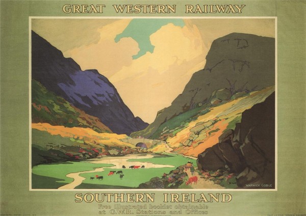 Southern Ireland Great Western Railway 1931 Vintage Travel Poster Print