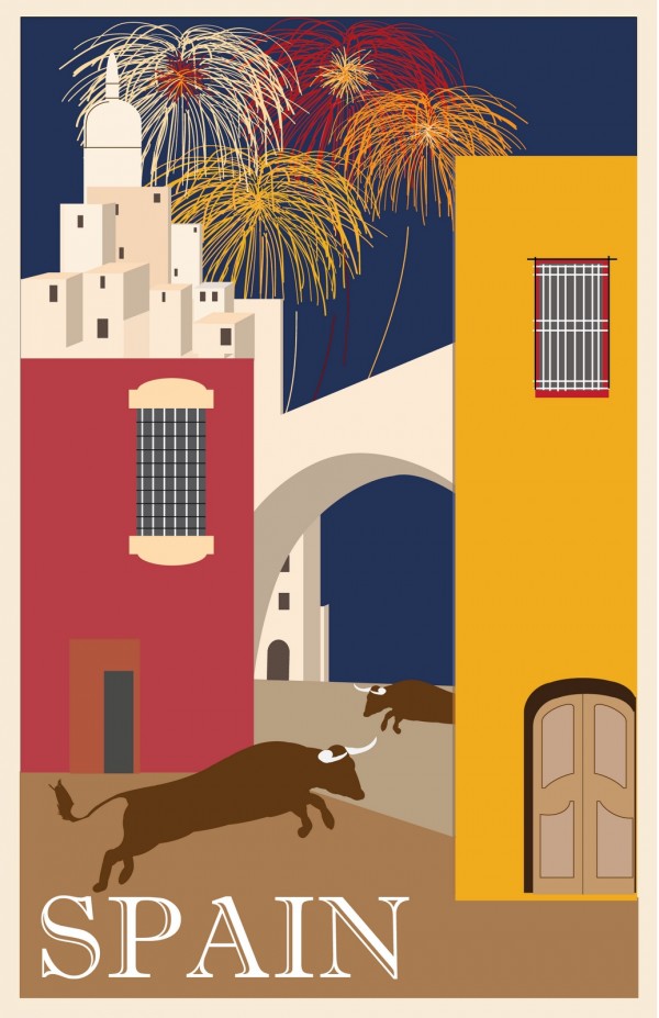 Spain Travel Poster Print