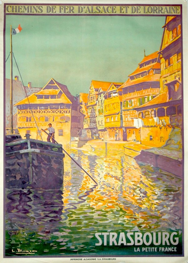 Strasbourg travel poster in 1930 Print