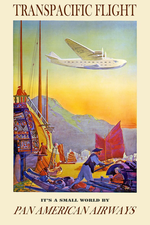 Transpacific flight Pan American Airways Print