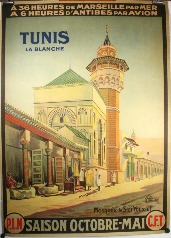 Tunis La Blanche vintage travel poster Print