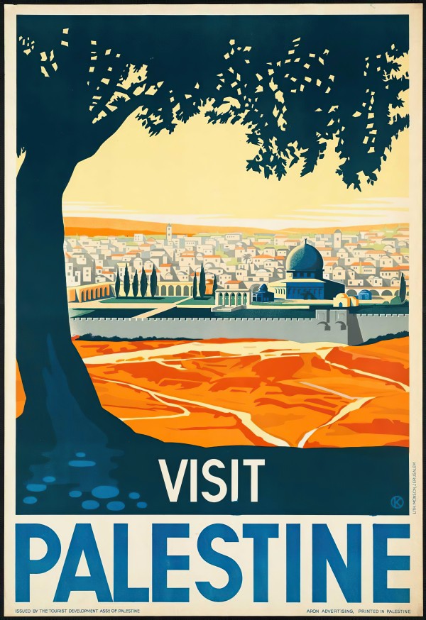 Visit Palestine travel poster Print