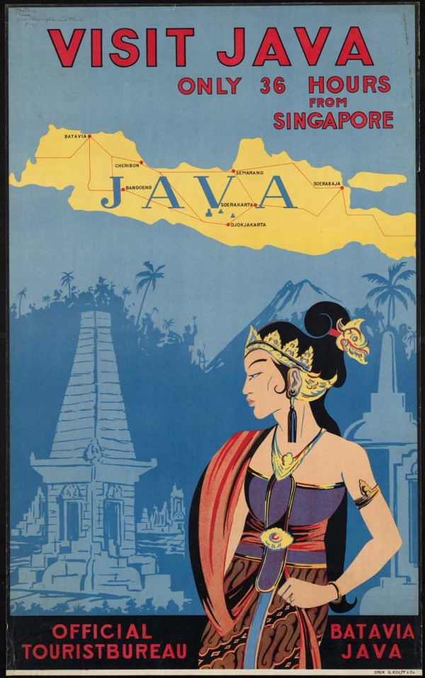 Visit Java travel poster Imprimer