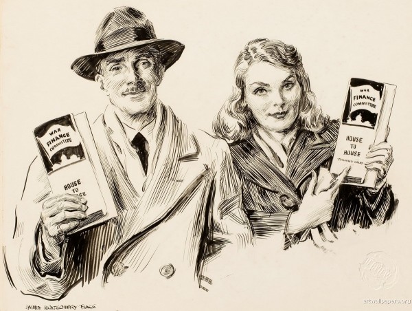 War Finance Comittee House to House Print