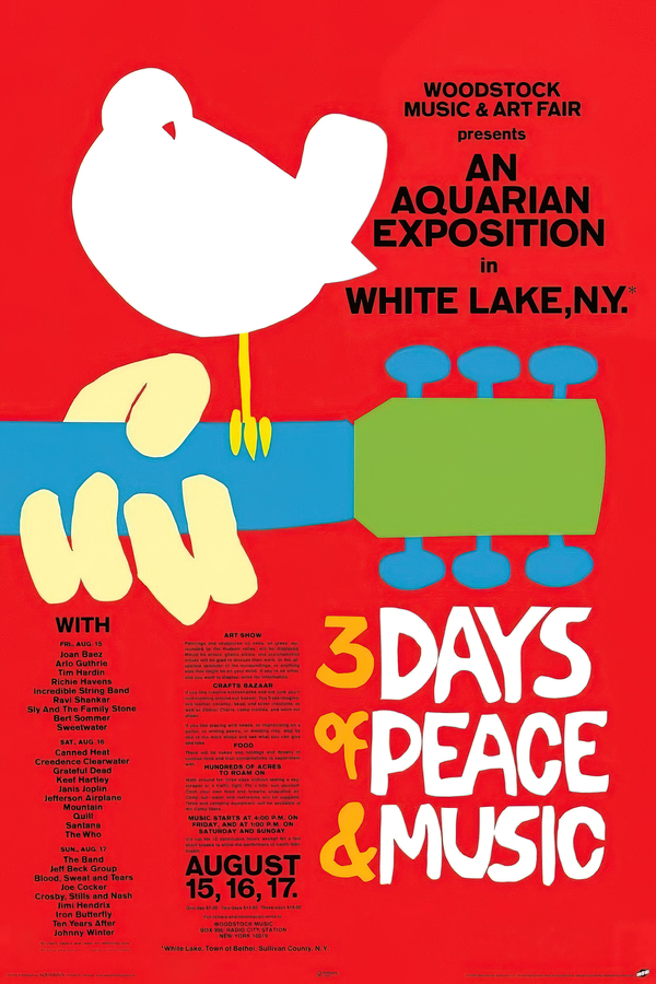 Original Woodstock poster in 1969  Print