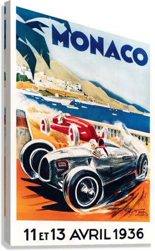 Monaco April 1936 by VINTAGE POSTER Wall Art