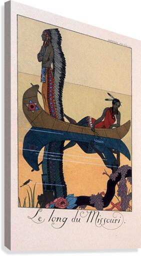 The length of the Missouri river  Canvas Print
