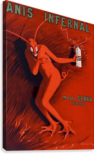 Anis Infernal original vintage poster  Canvas Print