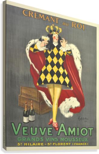 Art deco poster by Cappiello Veuve Amiot King of sparkling wines 1920 Impression sur toile